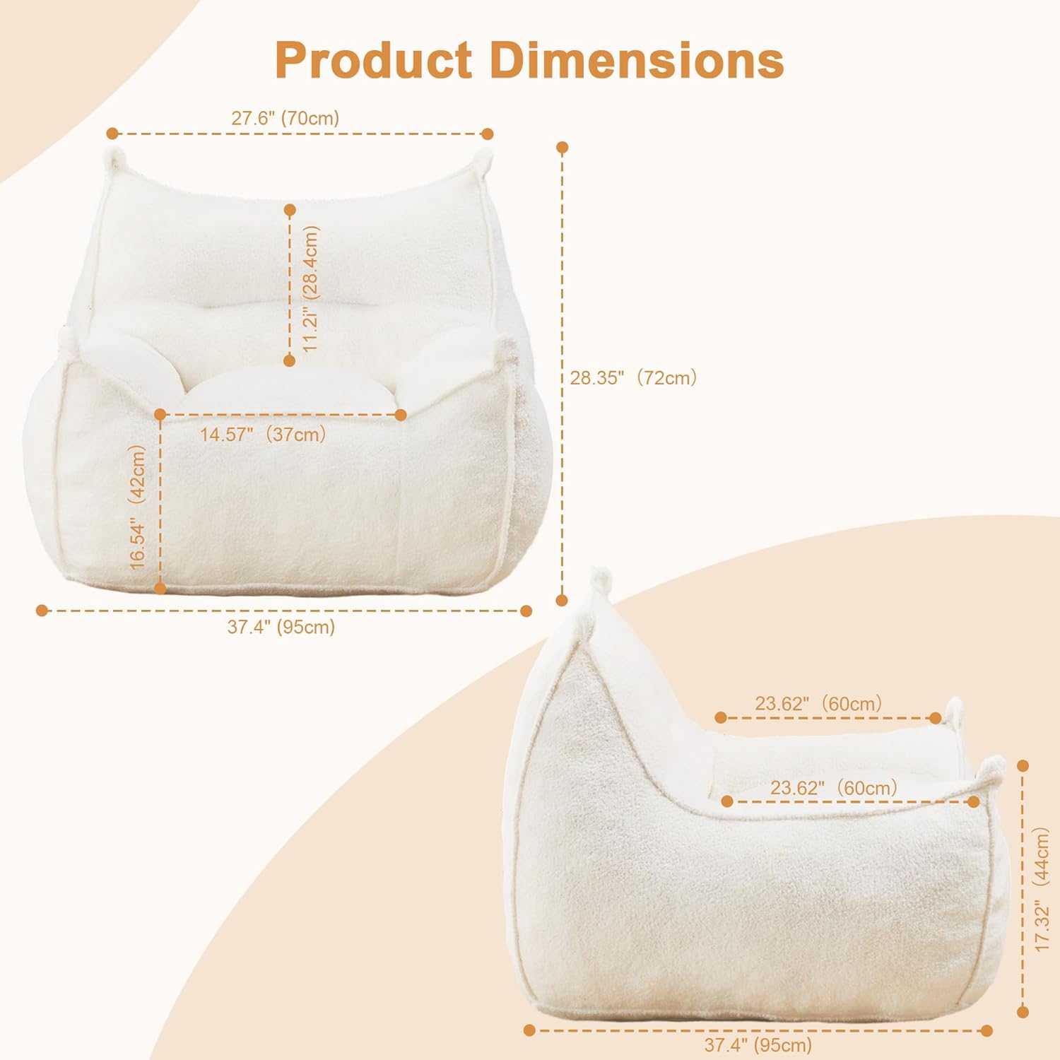 Faux Fur Beanbag Chair