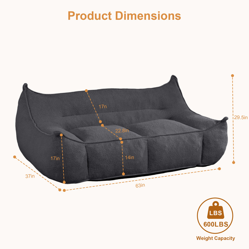 Cute and cuddly beanbag sofa