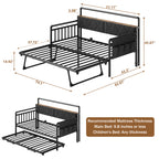 Folding sofa bed with LED lights