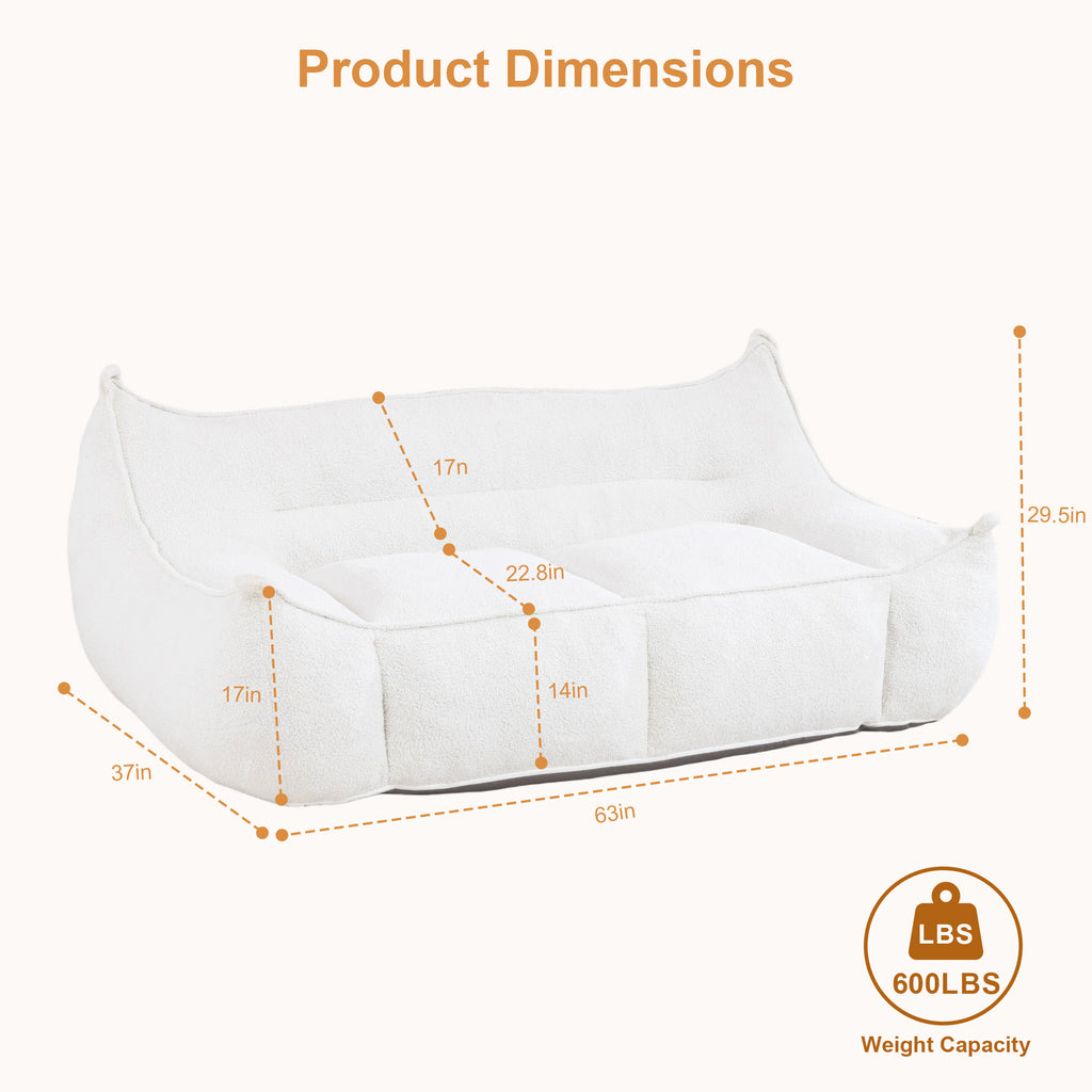 Cute and cuddly beanbag sofa