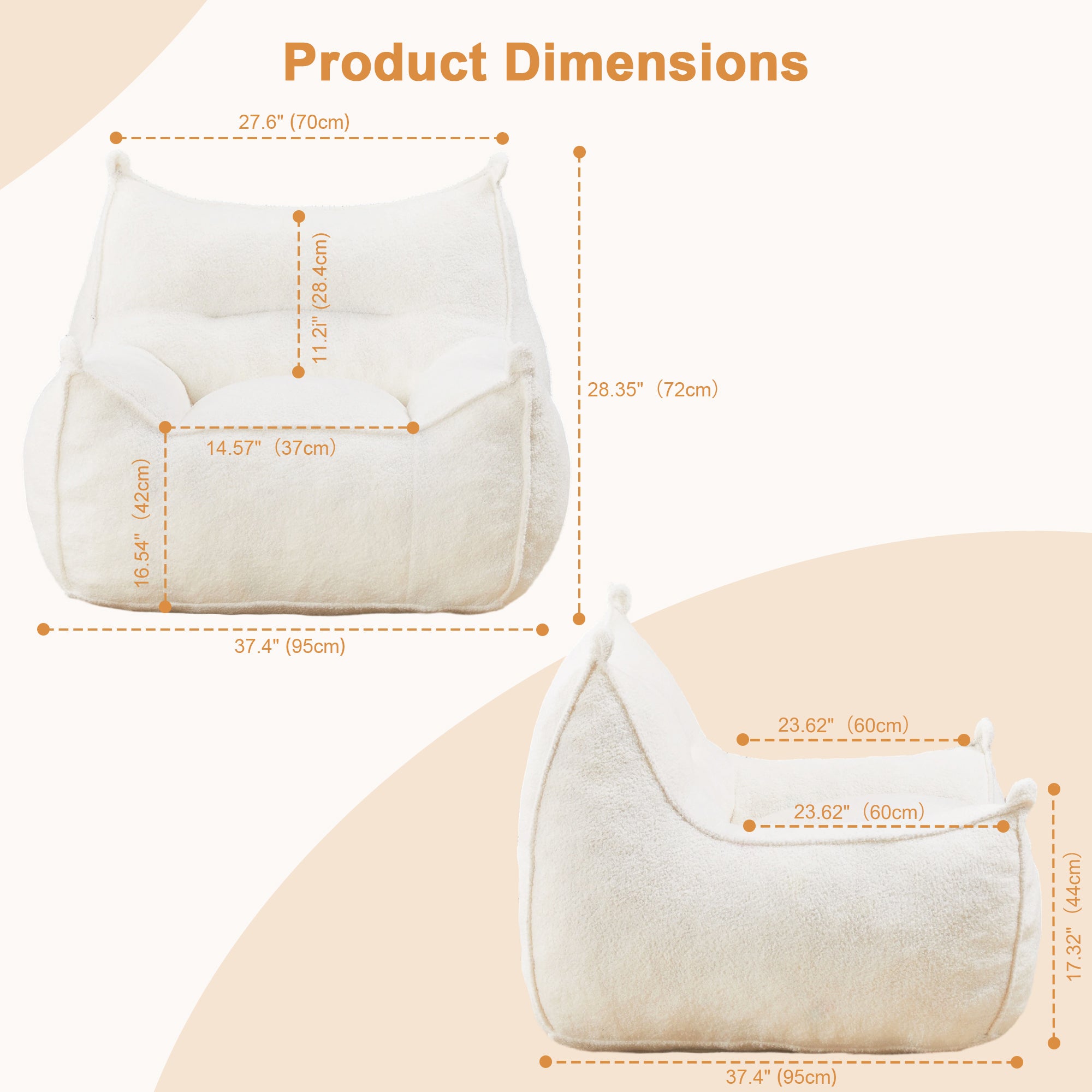 Cute and cuddly beanbag sofa