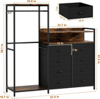 Multifunctional clothes hanging storage cabinet