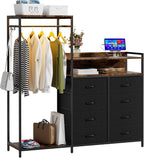 Multifunctional clothes hanging storage cabinet