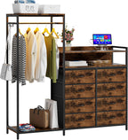 Multifunctional clothes hanging storage cabinet